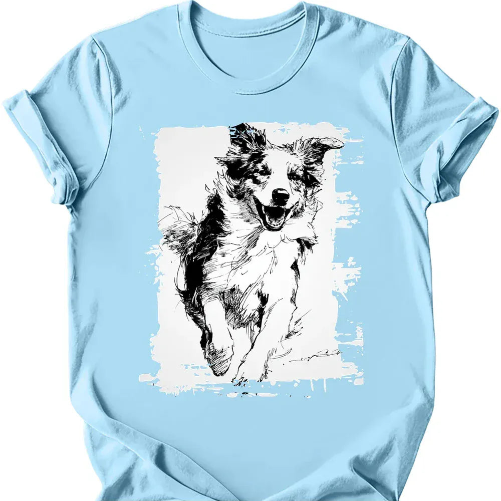 Australian Shepherd - Running Dog T-Shirt