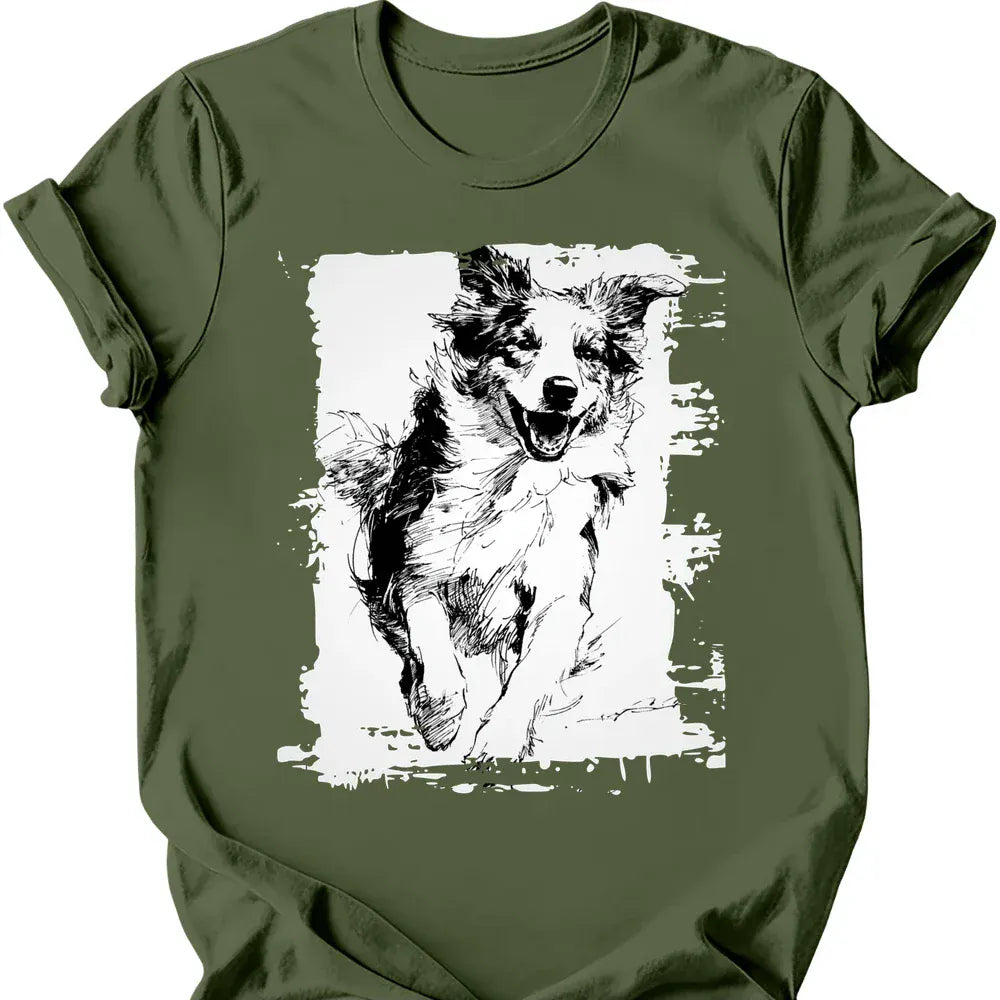 Australian Shepherd - Running Dog T-Shirt