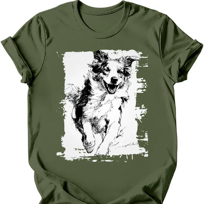 Australian Shepherd - Running Dog T-Shirt