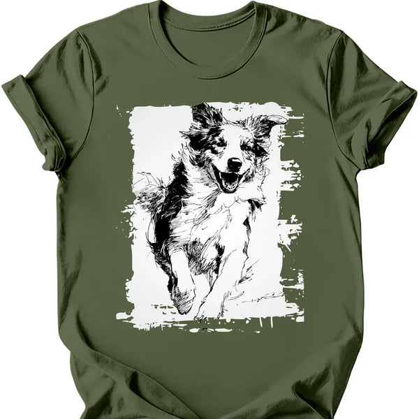 Australian Shepherd - Running Dog T-Shirt