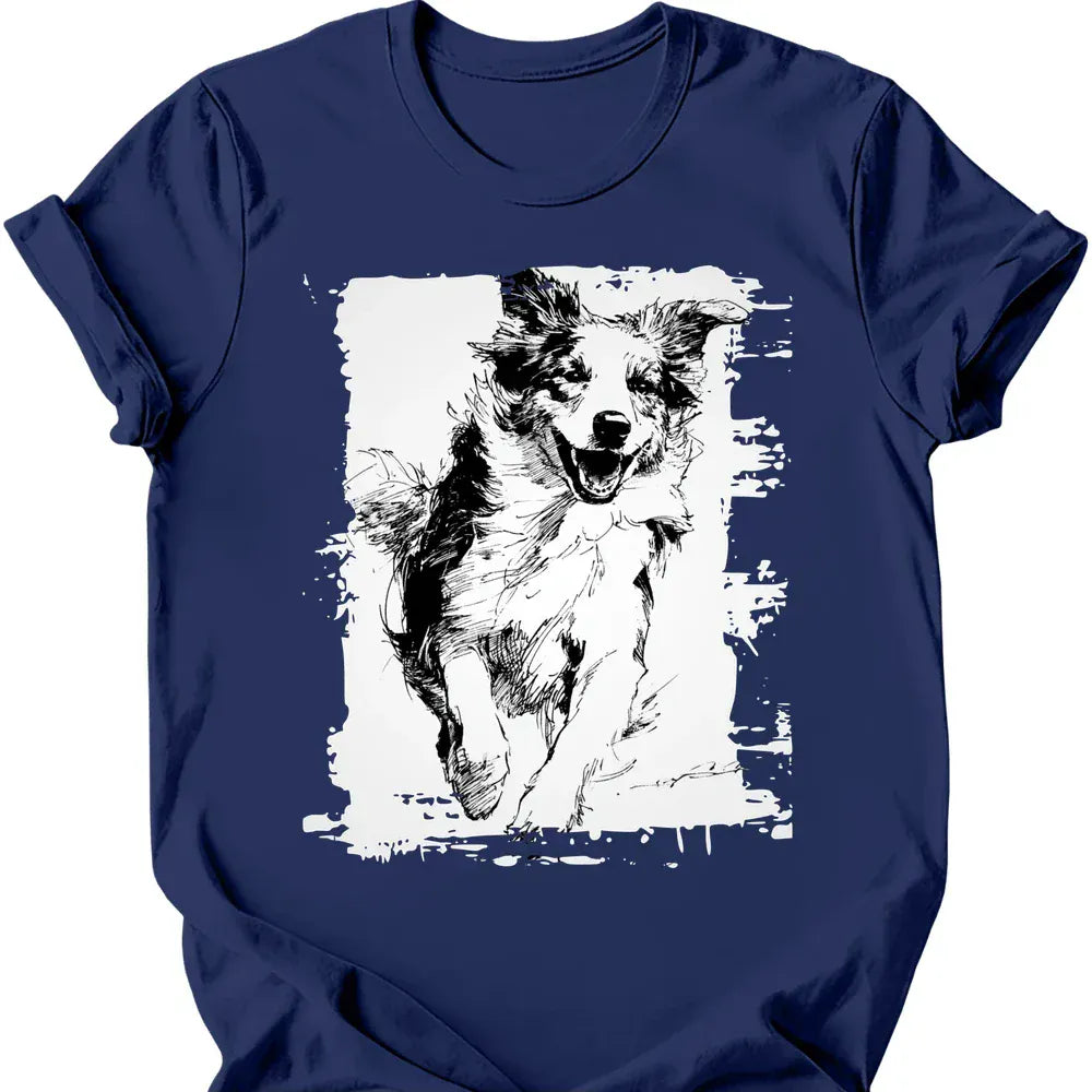 Australian Shepherd - Running Dog T-Shirt