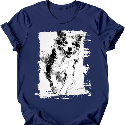 Australian Shepherd - Running Dog T-Shirt