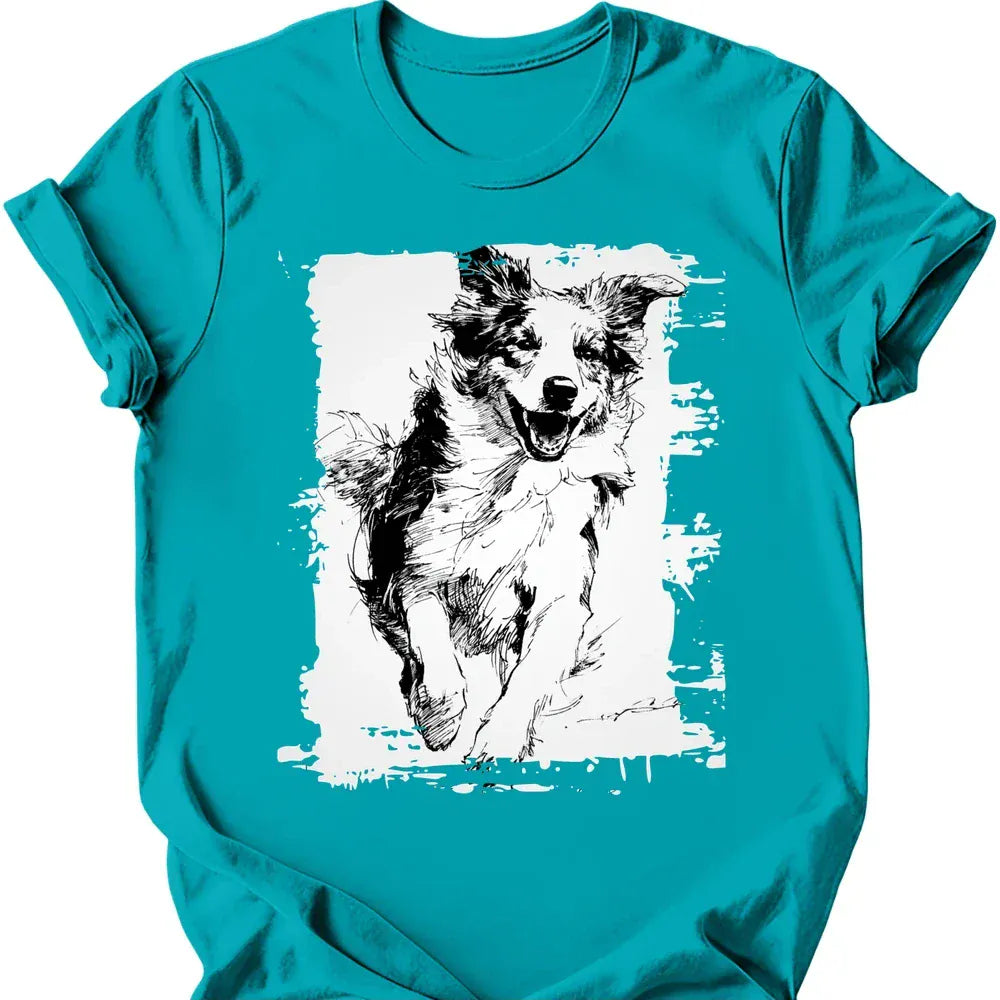 Australian Shepherd - Running Dog T-Shirt