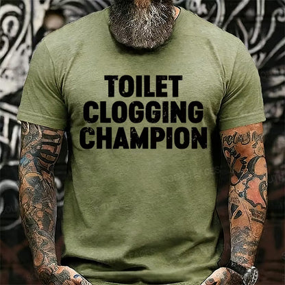 Toilet Clogging Champion Graphic T-Shirt