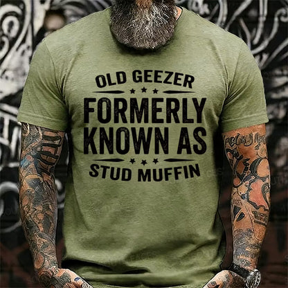 Old Geezer Formerly Known As Stud Muffin Graphic T-Shirt