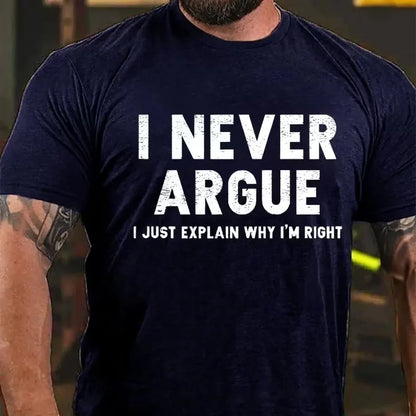 I Never Argue I Just Explain Why I'm Right Graphic T-Shirt
