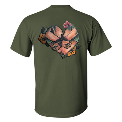 Naked Woman With Her Hands Tied Printed Men's T-shirt