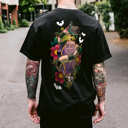 Never Trust The Living Printed Men's T-shirt