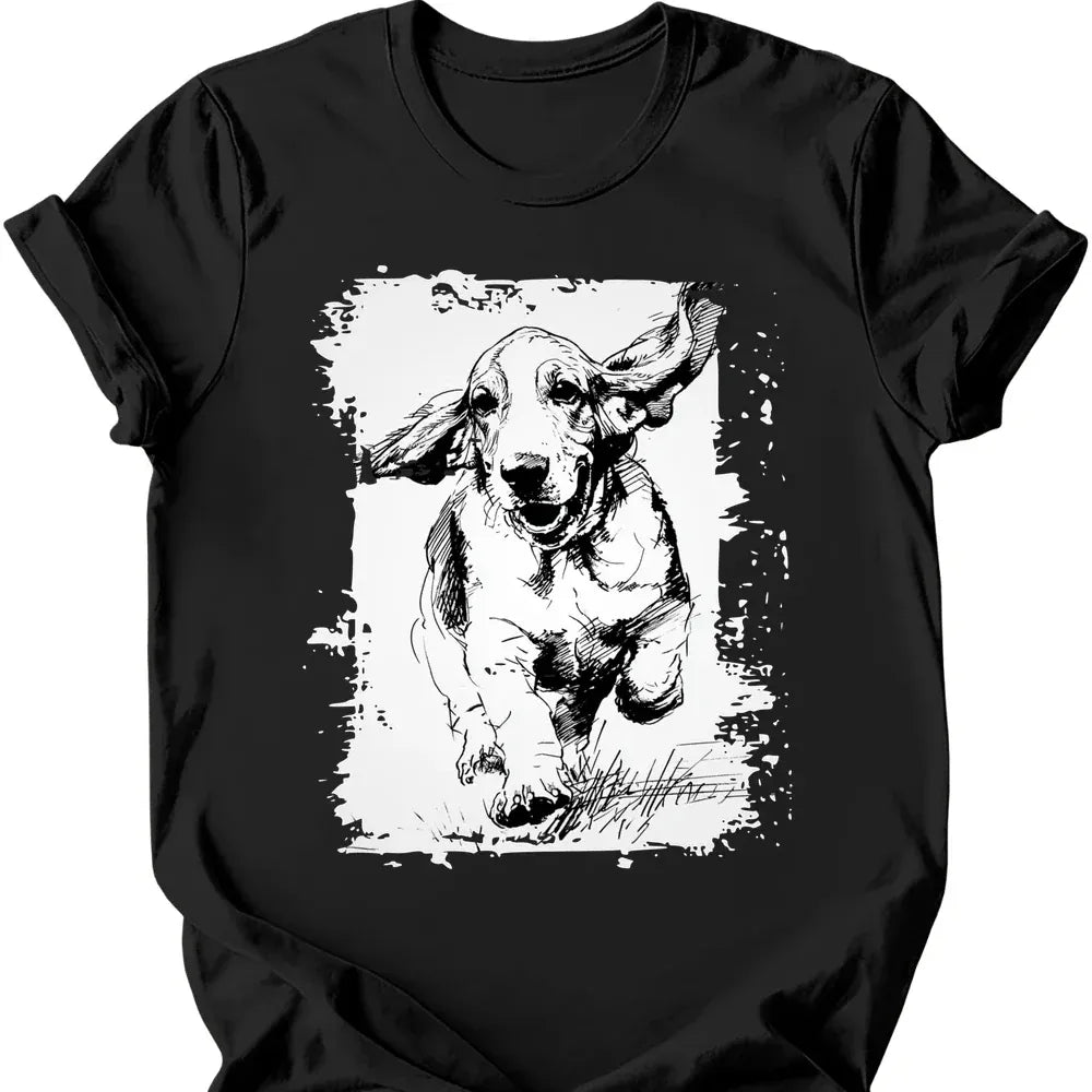 Basset Hound - Running Dog T-Shirt