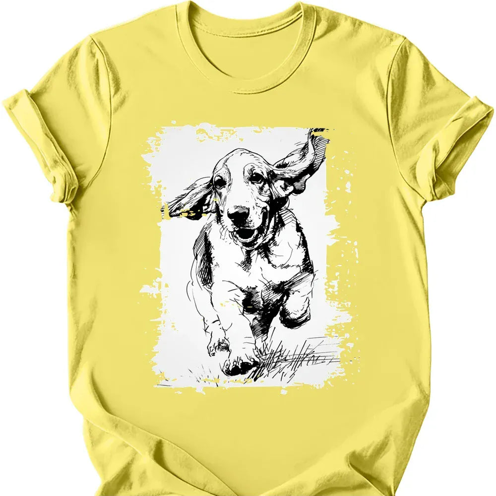 Basset Hound - Running Dog T-Shirt