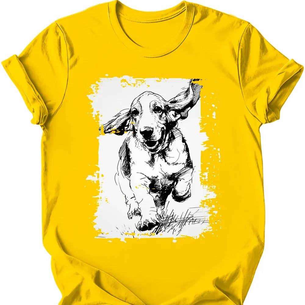 Basset Hound - Running Dog T-Shirt