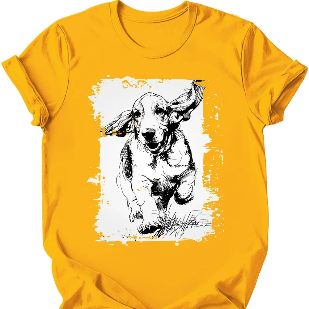 Basset Hound - Running Dog T-Shirt
