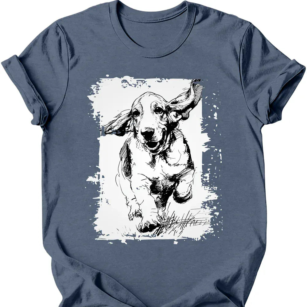 Basset Hound - Running Dog T-Shirt