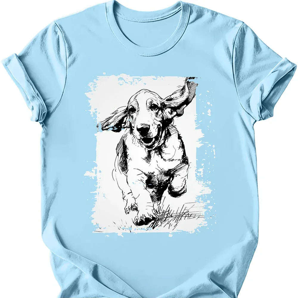 Basset Hound - Running Dog T-Shirt