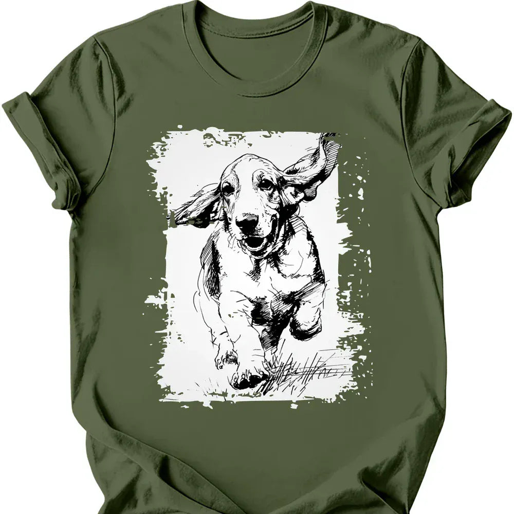 Basset Hound - Running Dog T-Shirt