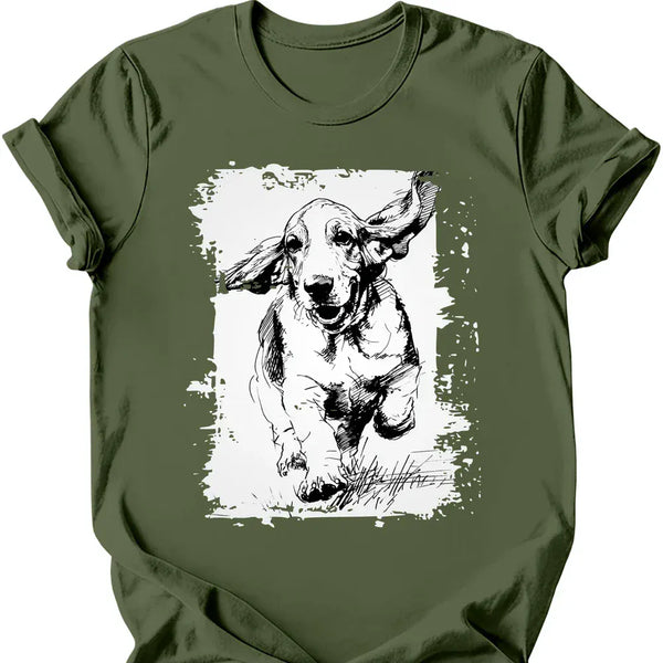 Basset Hound - Running Dog T-Shirt