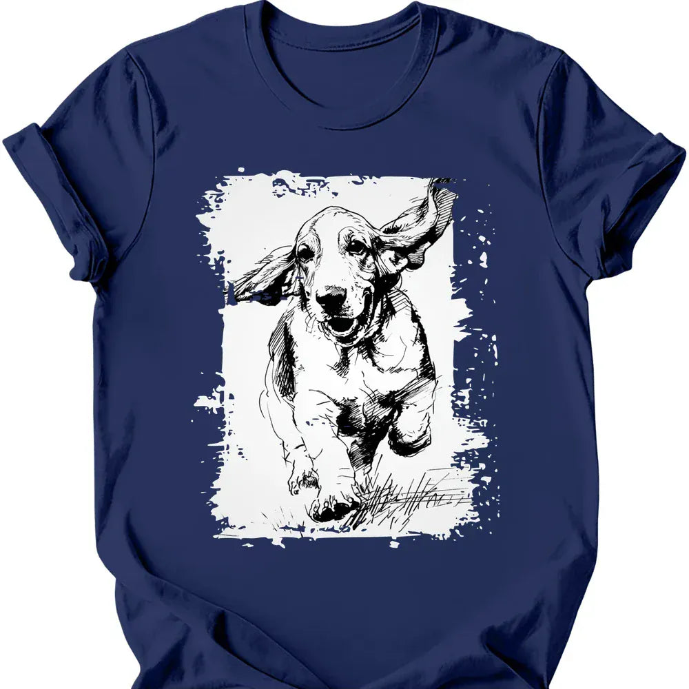 Basset Hound - Running Dog T-Shirt