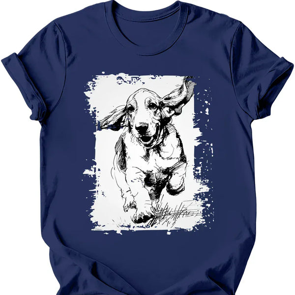 Basset Hound - Running Dog T-Shirt
