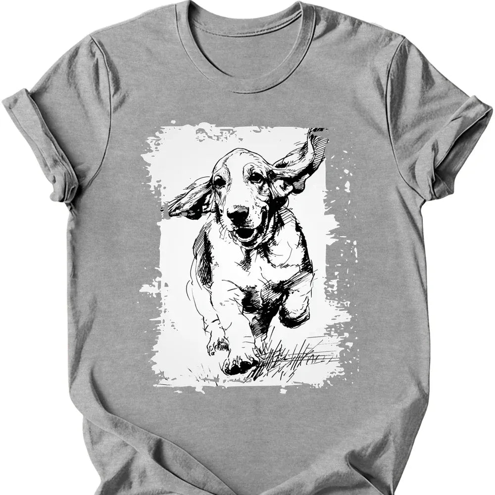Basset Hound - Running Dog T-Shirt