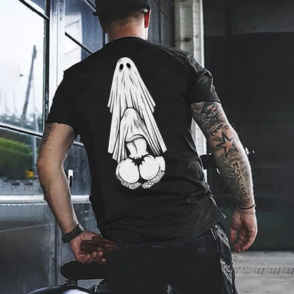 Oral Sex with Ghost Dirty Love Casual Black Print T-shirt