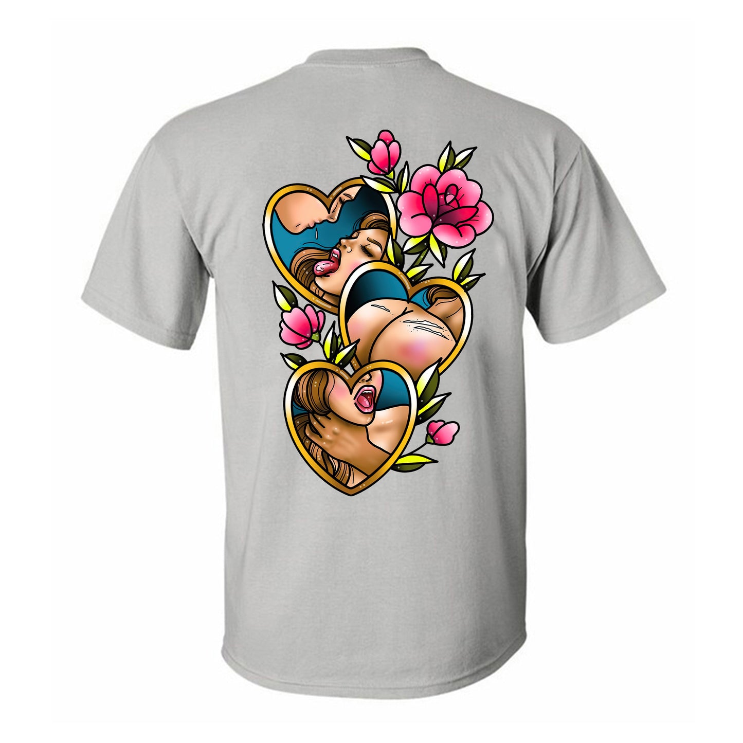 Choke Me Up Floral Tattoo Printed Men's T-shirt