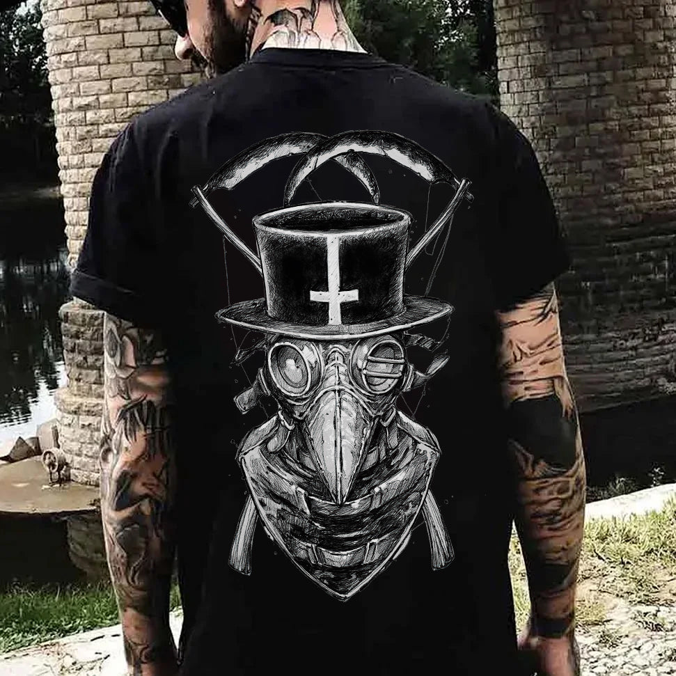Plague Doctor Printed Men's T-shirt