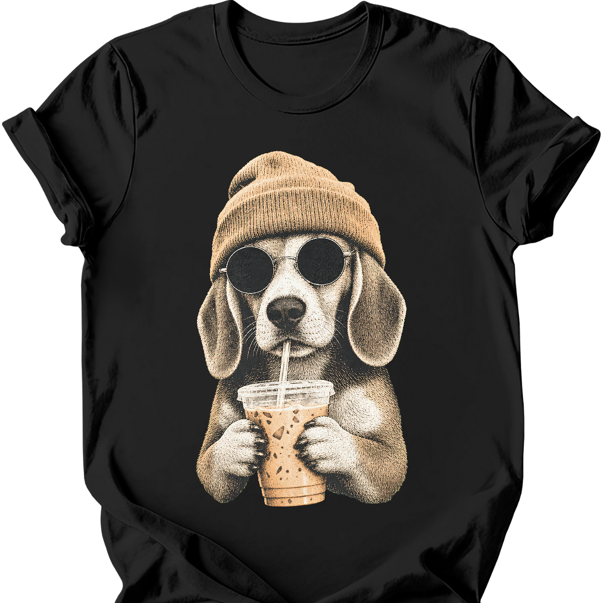 Beagle - Hipster Dog T-Shirt Secondary image