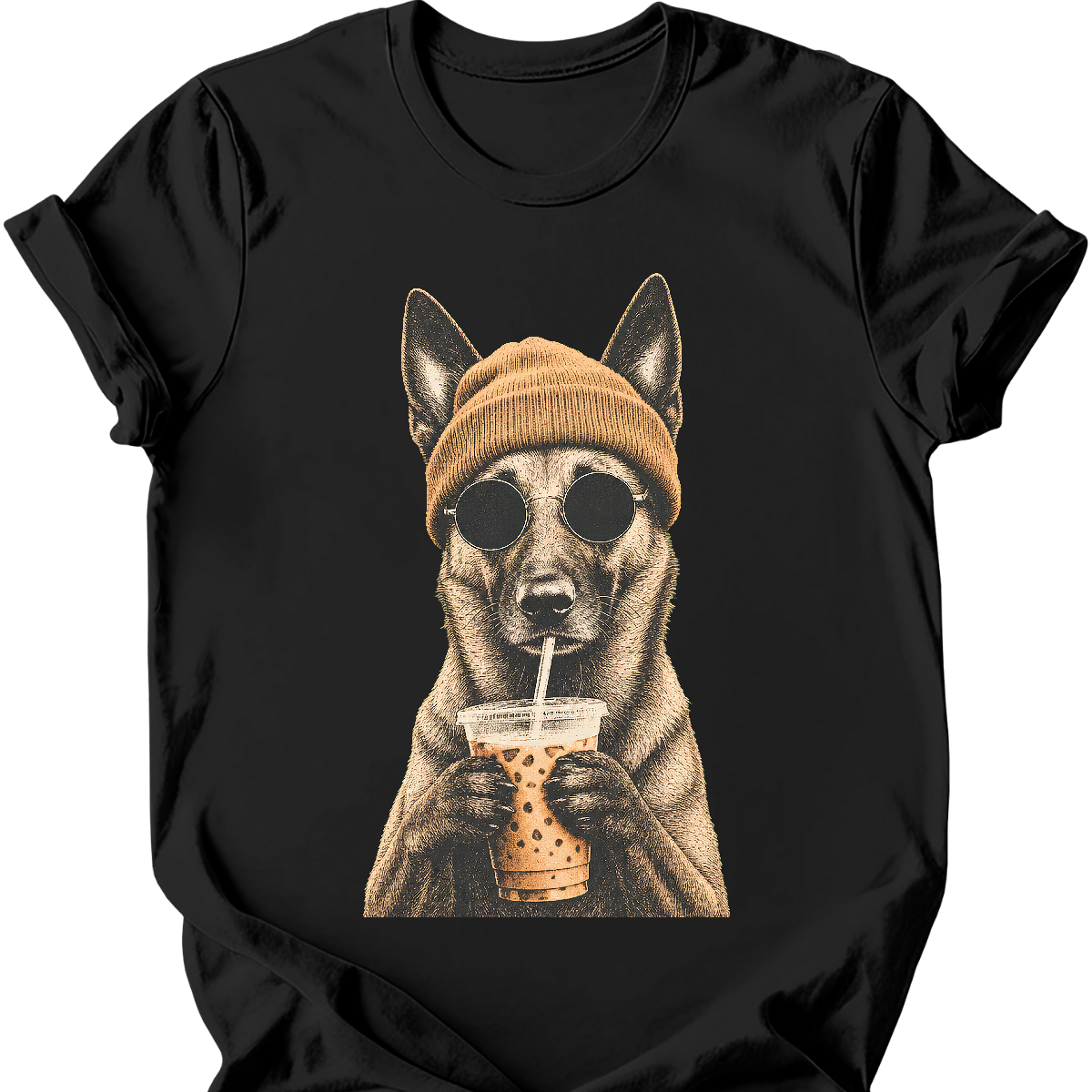 Belgian Malinois - Hipster Dog T-Shirt Secondary image