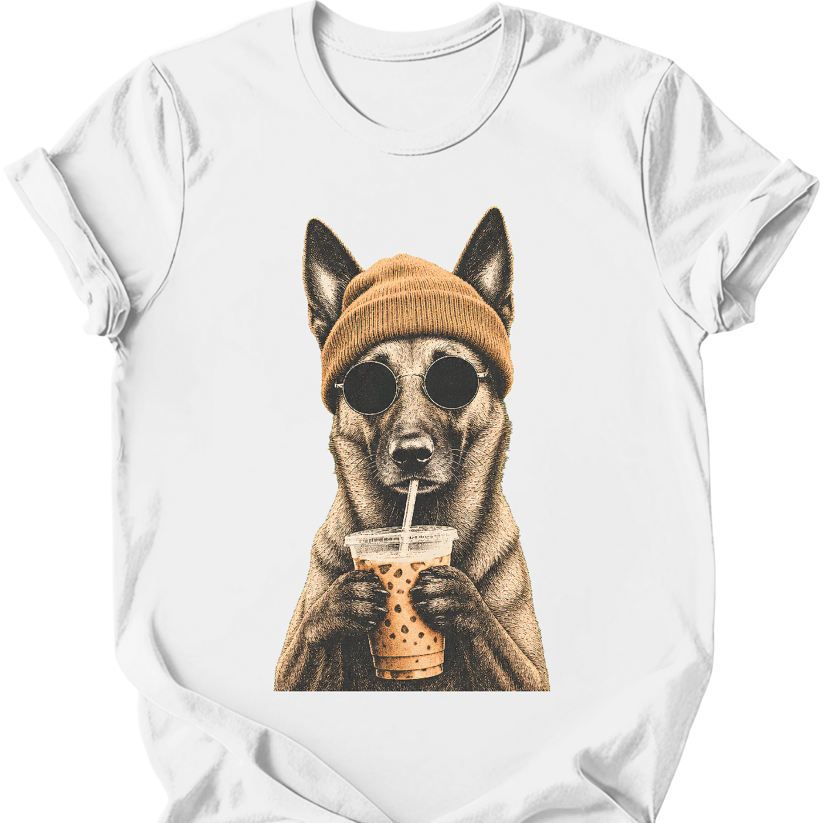 Belgian Malinois - Hipster Dog T-Shirt Main image