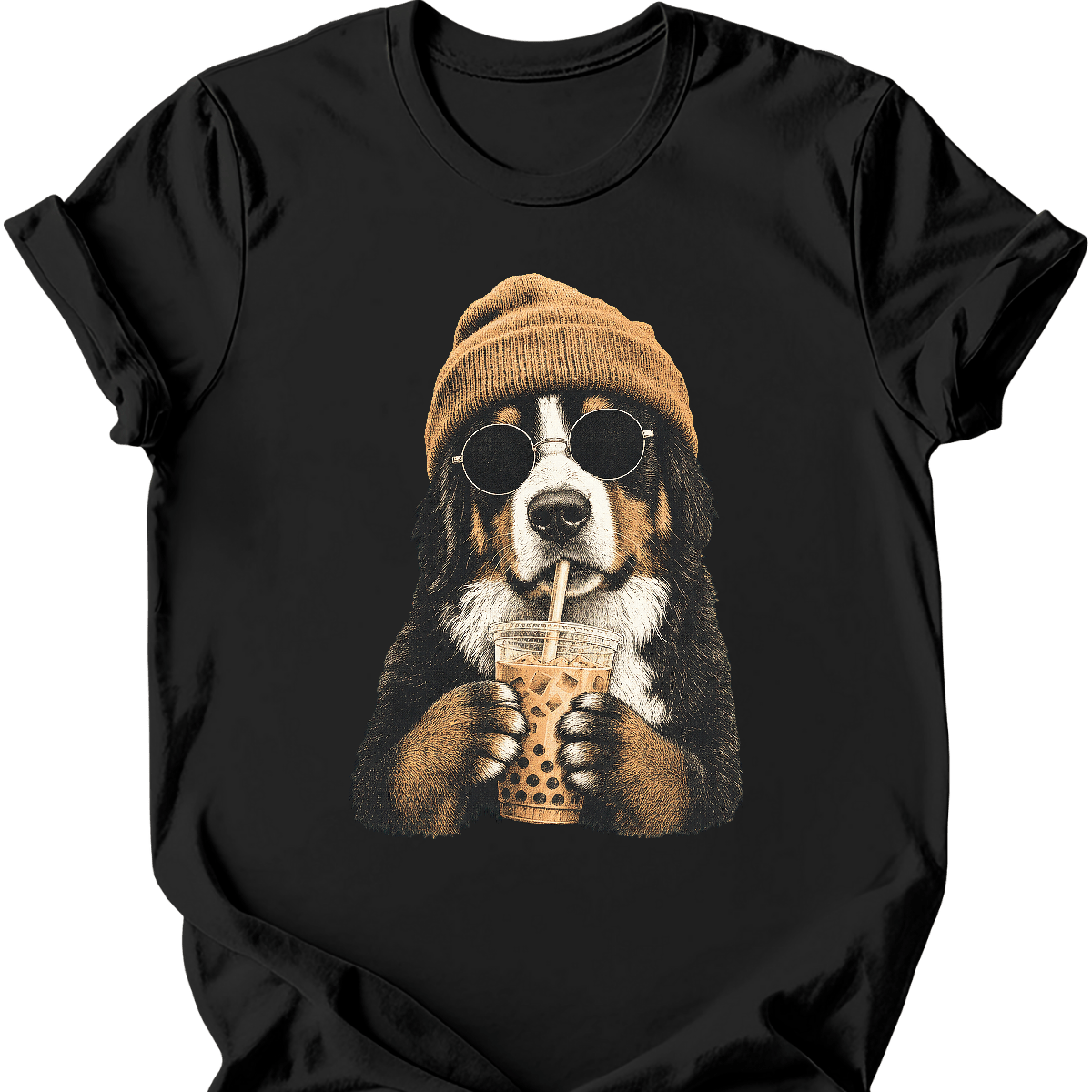 Bernese Mountain Dog - Hipster Dog T-Shirt Secondary image