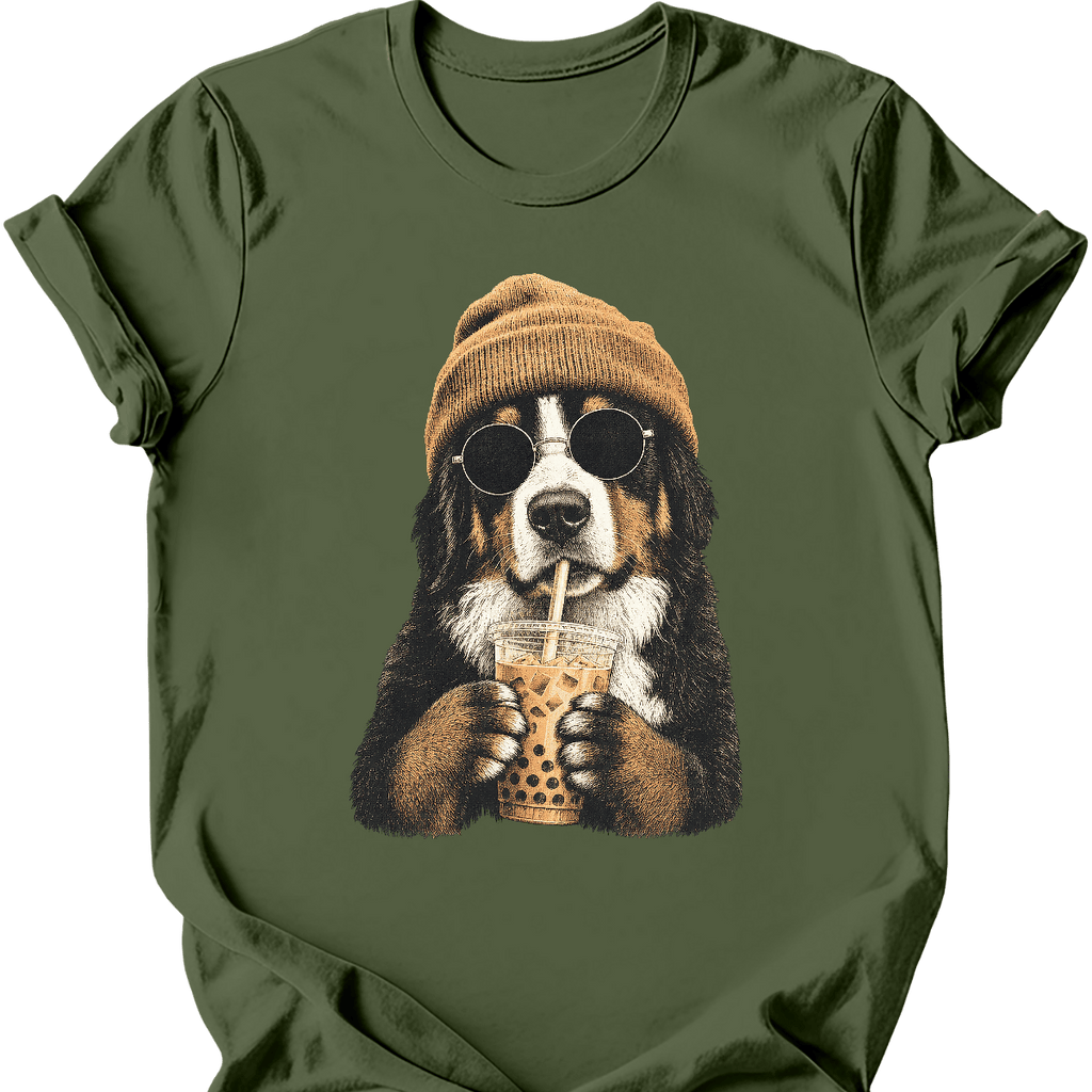 Bernese Mountain Dog - Hipster Dog T-Shirt