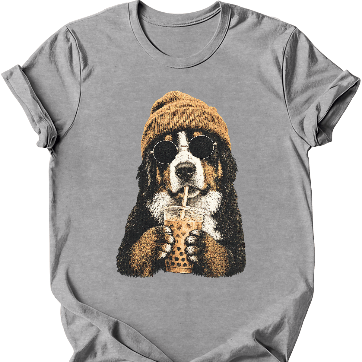 Bernese Mountain Dog - Hipster Dog T-Shirt