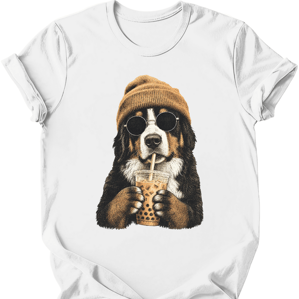 Bernese Mountain Dog - Hipster Dog T-Shirt