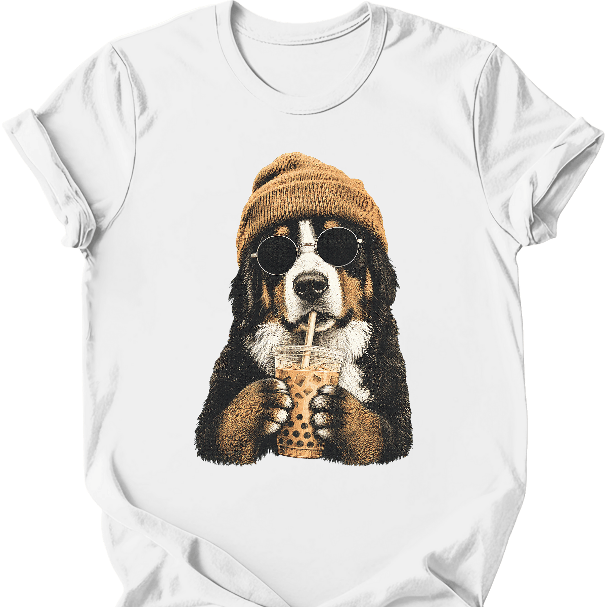 Bernese Mountain Dog - Hipster Dog T-Shirt
