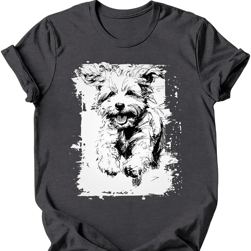 Bichon Frise - Running Dog T-Shirt