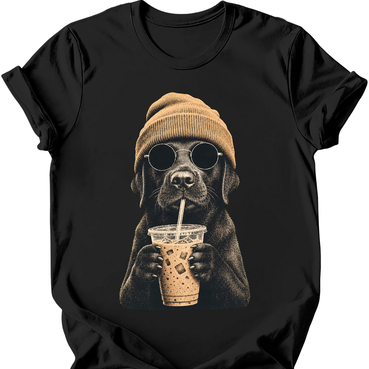 Black Labrador - Hipster Dog T-Shirt Secondary image