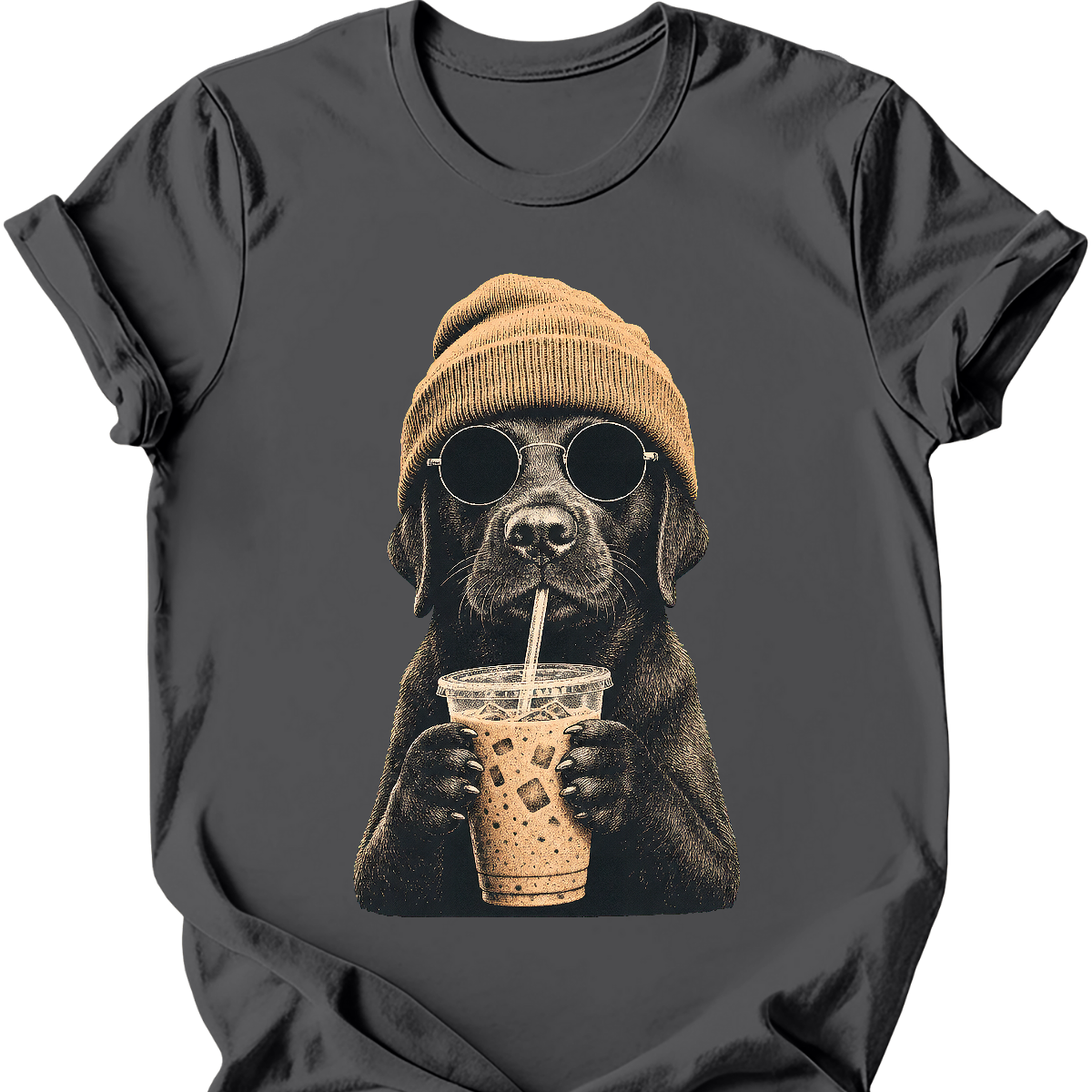 Black Labrador - Hipster Dog T-Shirt
