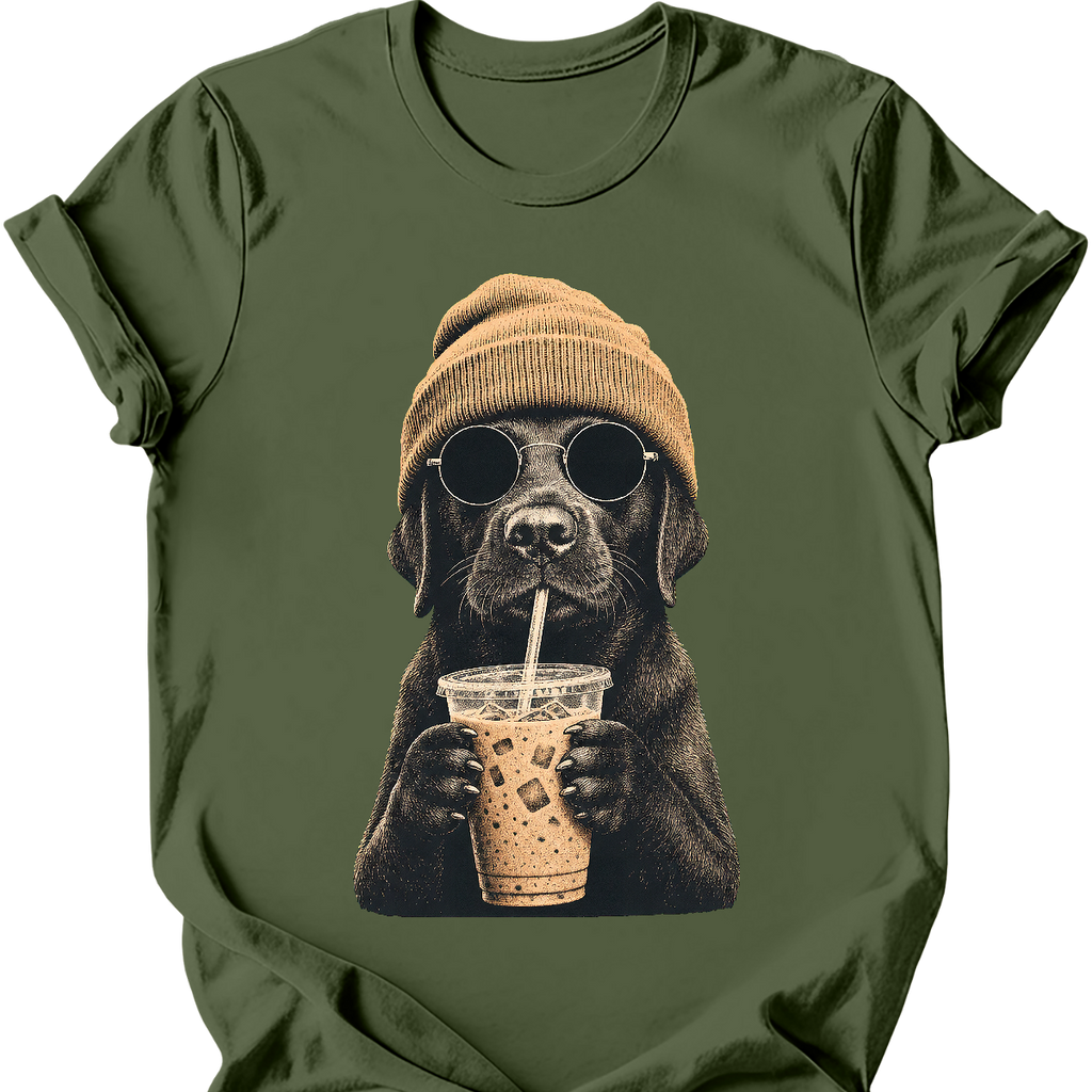 Black Labrador - Hipster Dog T-Shirt