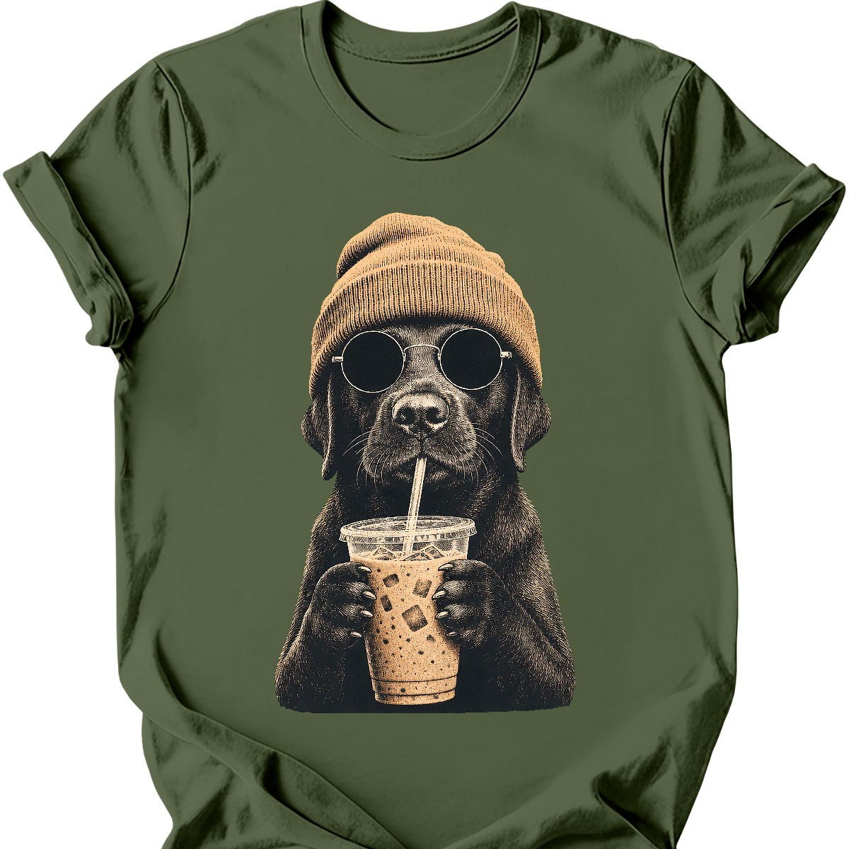 Black Labrador - Hipster Dog T-Shirt