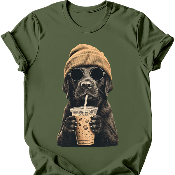 Black Labrador - Hipster Dog T-Shirt