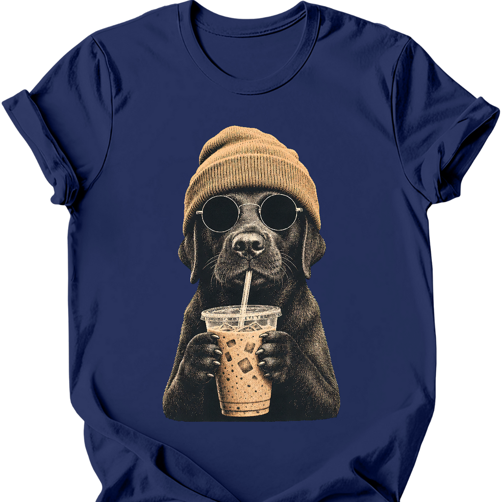 Black Labrador - Hipster Dog T-Shirt