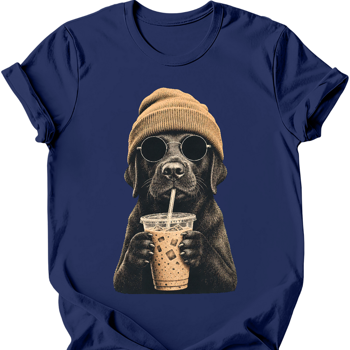 Black Labrador - Hipster Dog T-Shirt