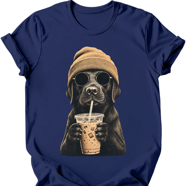 Black Labrador - Hipster Dog T-Shirt