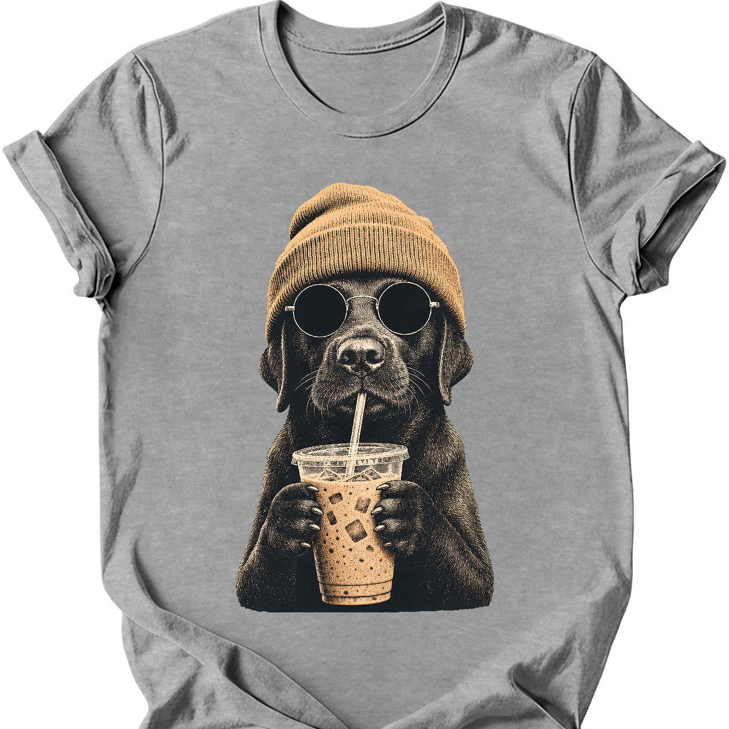 Black Labrador - Hipster Dog T-Shirt