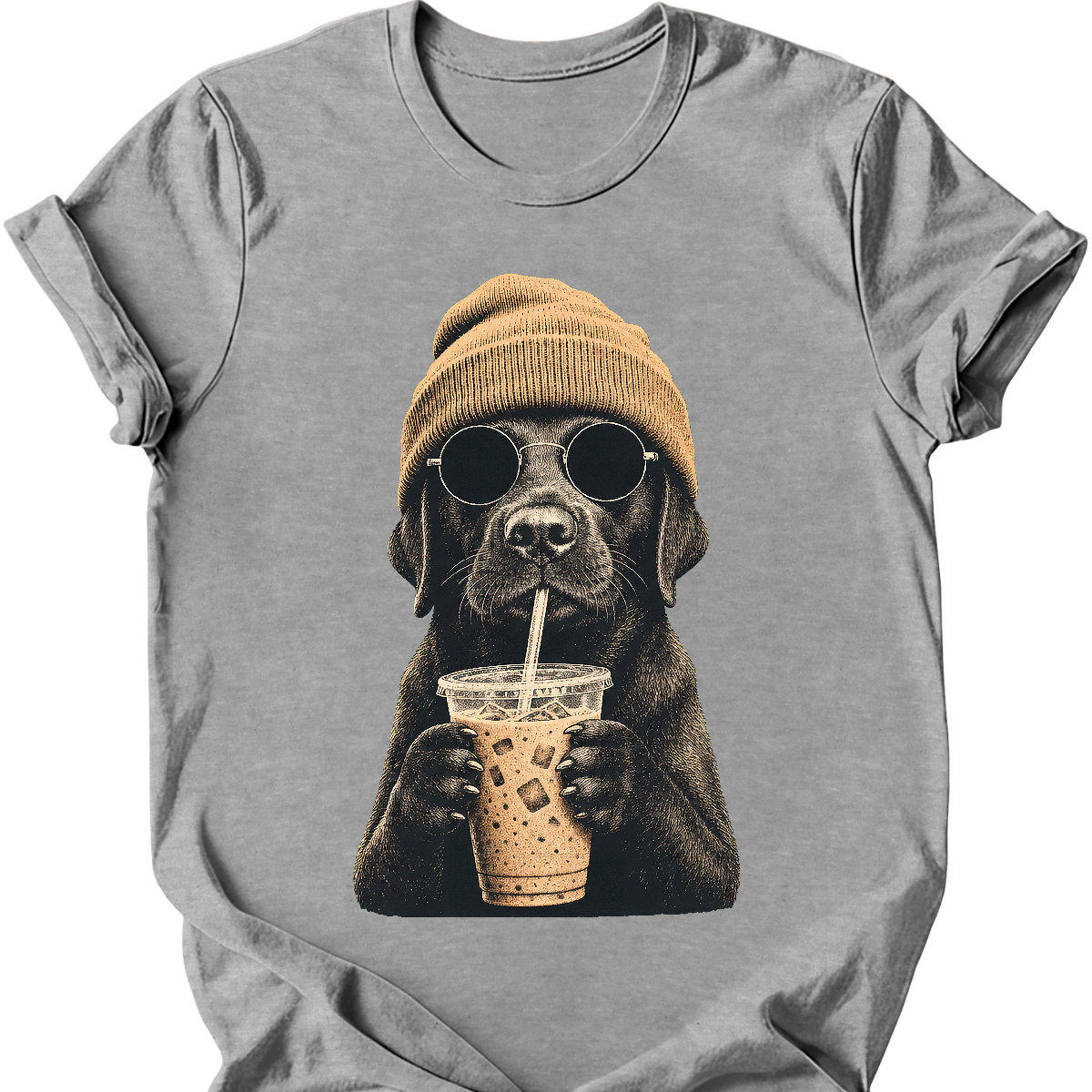 Black Labrador - Hipster Dog T-Shirt
