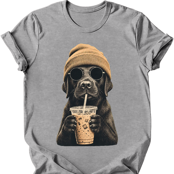 Black Labrador - Hipster Dog T-Shirt