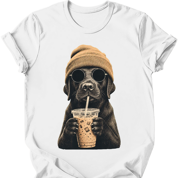 Black Labrador - Hipster Dog T-Shirt