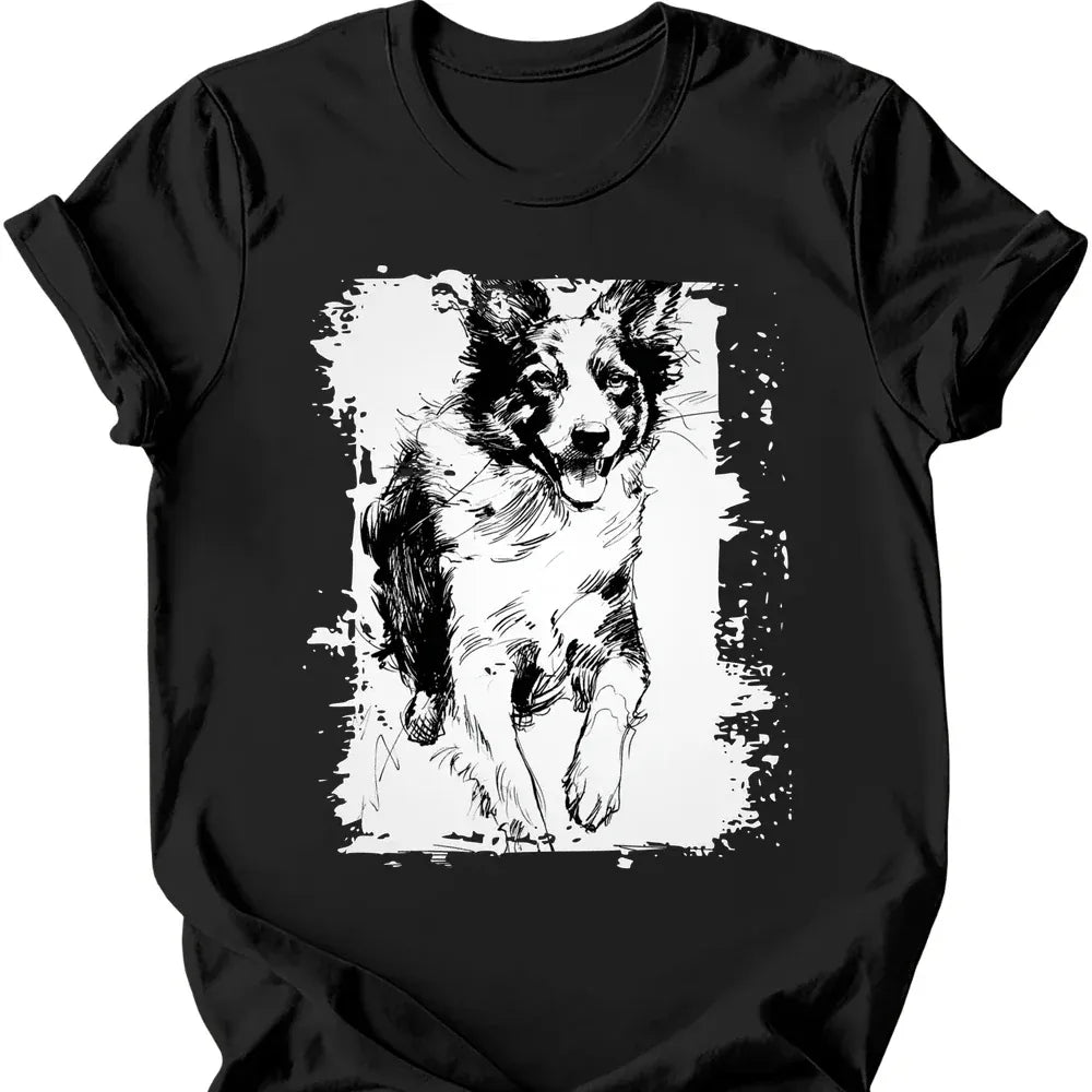 Border Collie - Running Dog T-Shirt