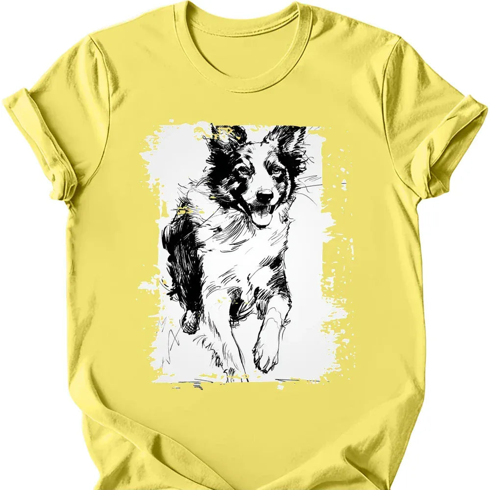 Border Collie - Running Dog T-Shirt
