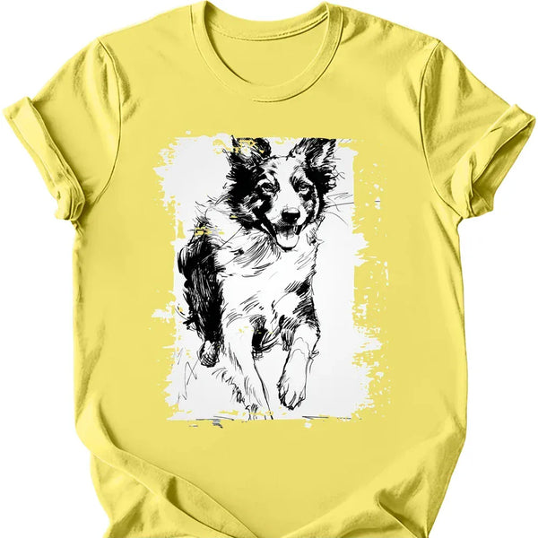 Border Collie - Running Dog T-Shirt